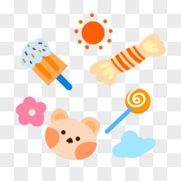 hand drawn cartoon sticker png cutout element