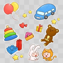 cartoon hand drawn cute sticker collection element