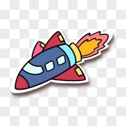 cartoon space sticker set png cutout element