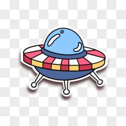 cartoon space sticker set png cutout element