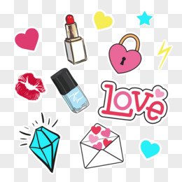 cute cartoon sticker png cutout decor element