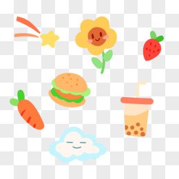 cartoon cute sticker png cutout decor material