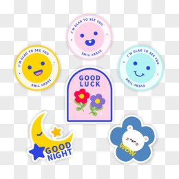 vector cute sticker collection element