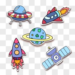 cartoon sticker set png cutout element