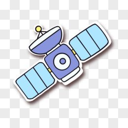 cartoon space sticker set png cutout element