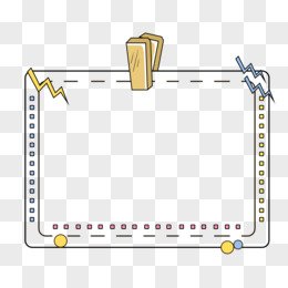 cartoon hand drawn border material sticker