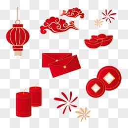 vector new year sticker material