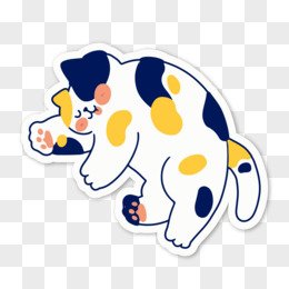 cartoon animal sticker decor material