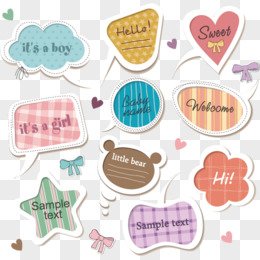cute cartoon sticker material