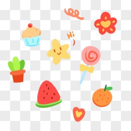 cartoon cute sticker png cutout decor material