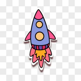 cartoon space sticker set png cutout element