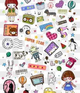 cute sticker material