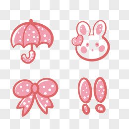 cartoon hand drawn sticker decor material