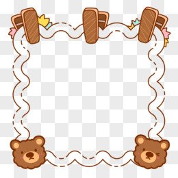 cartoon hand drawn border element sticker